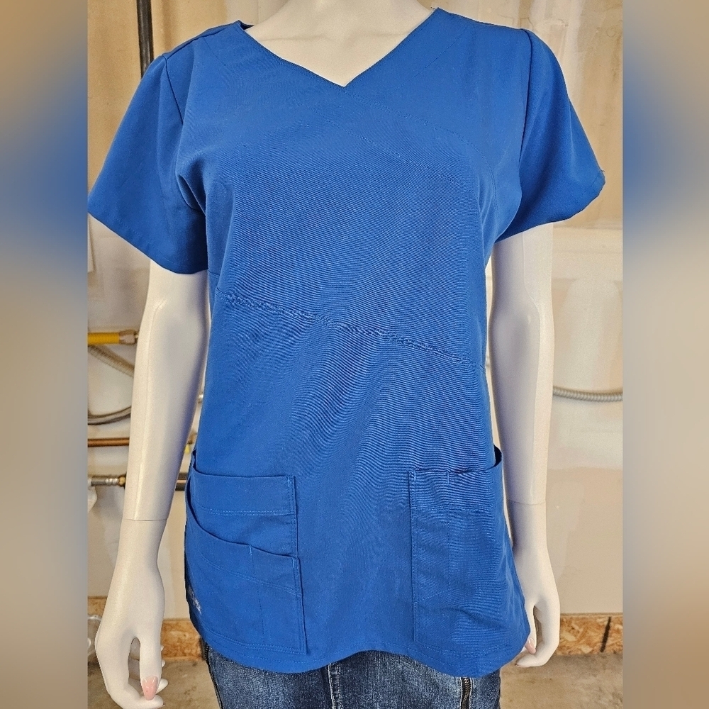 Grey's Anatomy By Barco Short Sleeve V-Neck Signature Srub Top Size M - Picture 6 of 11